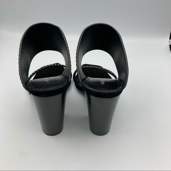 Saint Laurent Oak Woman’s Mule Suede Sandal Size 37 US 7 - Picture 6 of 10
